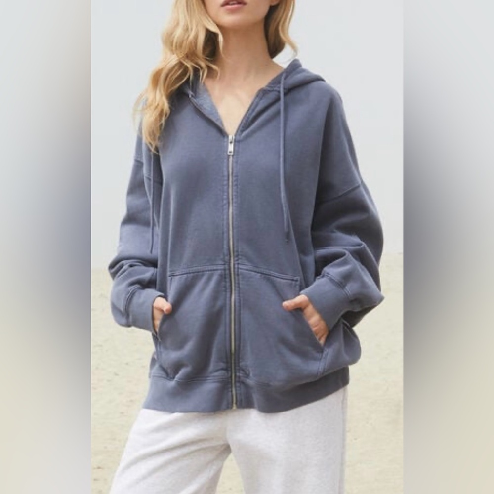 Aeropostale Slate Blue Zip-Up Hoodie